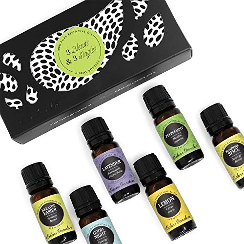Product Cover Edens Garden 3 Blends & 3 Singles Set, Best 100% Pure Essential Oil & Essential Oil Synergy Blend Aromatherapy Starter Kit (for Diffuser & Therapeutic Use), 10 ml