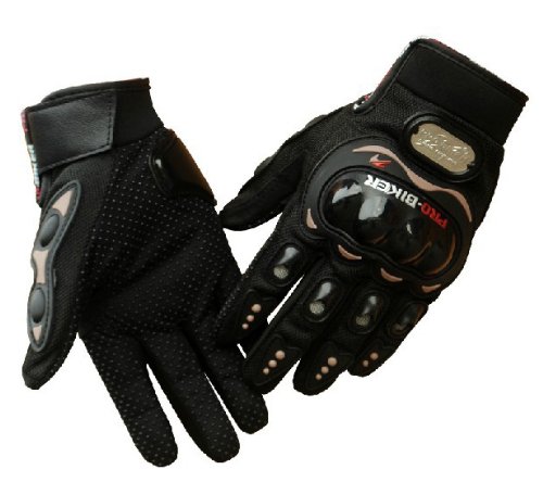 Product Cover  Tcbunny Pro-biker Motorbike Carbon Fiber Powersports Racing Gloves (Black, Large)