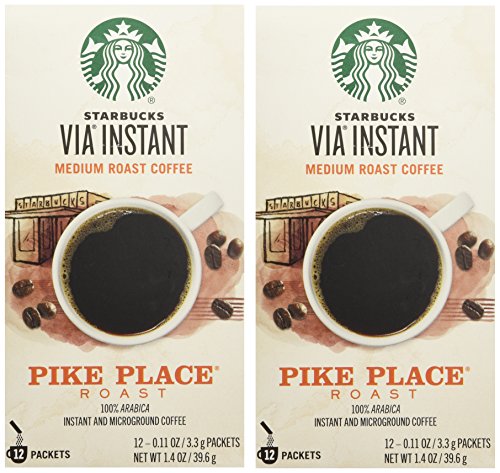 Product Cover Starbucks VIA Ready Brew Pike Place Roast Coffee 12 Count - Pack of 2