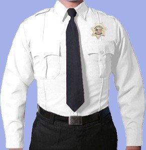 Product Cover First Class 100% Polyester Long Sleeve Men's Uniform Shirt White