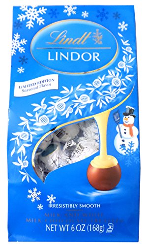 Product Cover Lindt LINDOR Snowman Milk & White Chocolate Truffles - Limited Edition Holiday Flavor 6oz Package