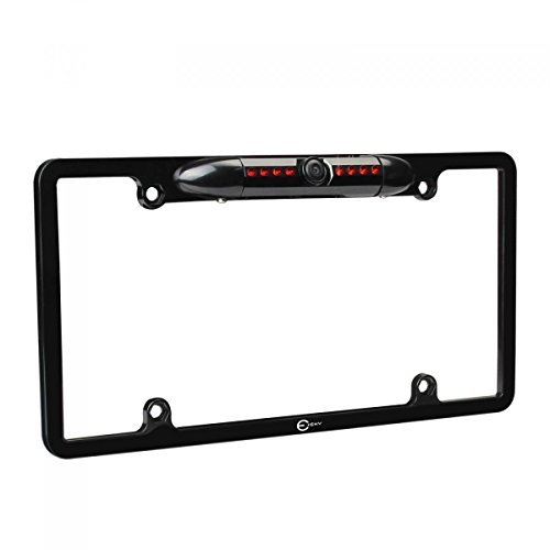 Product Cover Esky 170 Viewing Angle Universal Car License Plate Frame Mount Rear View Camera, Waterproof High Sensitive 8 IR LED