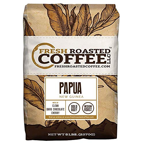 Product Cover 5 Lb. Bag, Papua New Guinea, Whole Bean, Fresh Roasted Coffee LLC by Fresh Roasted Coffee LLC.