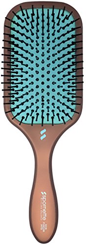 Product Cover Spornette Ion Fusion Cushion Paddle Brush (#172) with Nylon Ball-Tipped Bristles for Hair Straightening, Detangling, Smoothing Short, Medium, Long Hair on Men, Women, Children