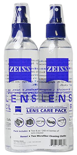 Product Cover Zeiss Lens Care Pack - 2 - 8 Ounce Bottles of Lens Cleaner, 2 Microfiber Cleaning Cloths