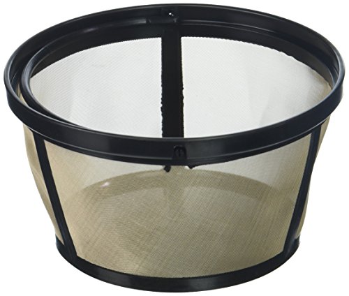Product Cover Permanent Basket-Style Gold Tone Coffee Filter designed for Mr. Coffee 10-12 Cup Basket-Style Coffeemakers