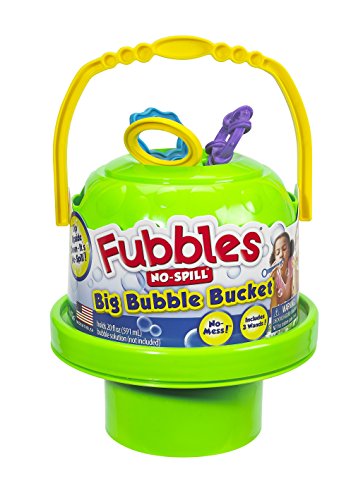 Product Cover Little Kids Fubbles No-Spill Big Bubble Bucket in Green for Multi-Child Play, Made in the USA