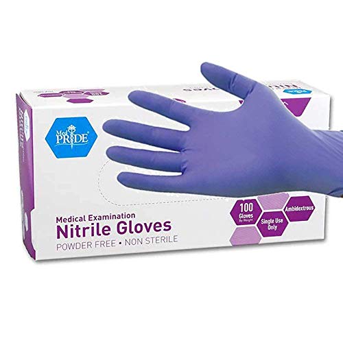 Product Cover MedPride Powder-Free Nitrile Exam Gloves, Large, Box/100