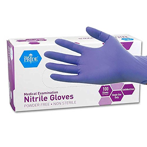 Product Cover MedPride Powder-Free Nitrile Exam Gloves, Medium, Box/100