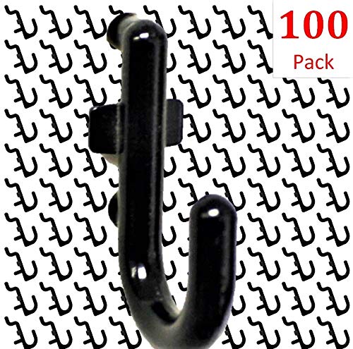 Product Cover WallPeg Pegboard Hooks - 100 pk. Flex-Lock J Style for Peg Board Tool Organizer - AM 114 B