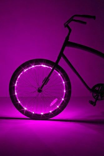 Product Cover Brightz WheelBrightz LED Bicycle Wheel Accessory Light (for 1 Wheel), Pink