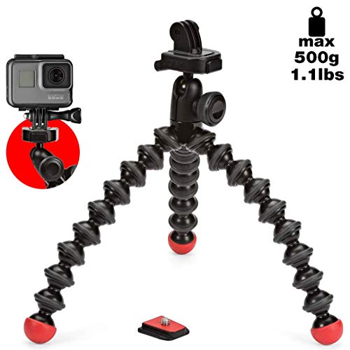 Product Cover JOBY GorillaPod Action Video Tripod - A Strong, Flexible, Lightweight Tripod for GoPro HERO6 Black, GoPro  HERO5 Black, GoPro HERO5 Session, Contour and Sony Action Cam