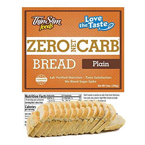 Product Cover ThinSlim Foods 45 Calorie, 0g Net Carb, Love-The-Taste Low Carb Bread Plain