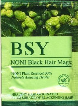 Product Cover 2 x 20g. BSY NONI BLACK HAIR COLOR Organic Natural Hair Dye (Black) Covers Grey Hairs (No PPD para-phenylenediamin...