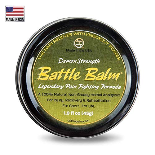 Product Cover Demon Strength Pain Relief Cream (1.9-Ounce) - Battle Balm | All-Natural and Organic Topical Analgesic for Arthritis, Muscle Soreness, Sprains, Strains, Bruises and More. Professionally Approved.