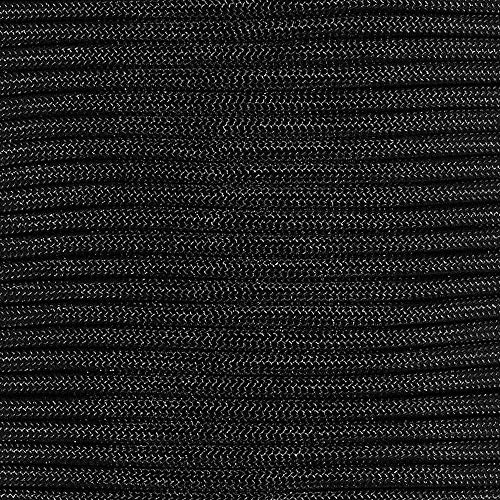 Product Cover PARACORD PLANET 550 Assorted Colors of Paracord in 50 and 100 Foot Lengths Made in The USA (Black, 100 Feet)