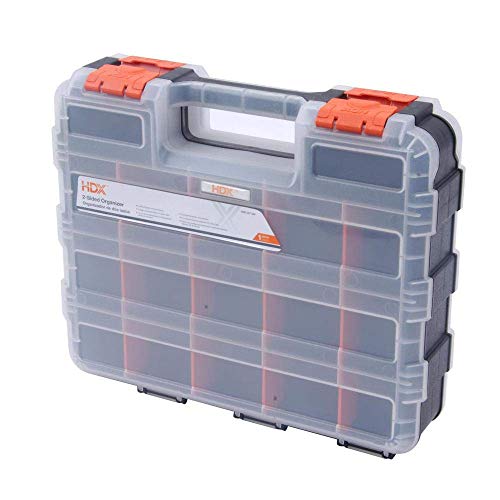 Product Cover HDX 320028 34-Compartment Double Sided Organizer with Impact Resistant Polymer and Customizable Removable Plastic Dividers
