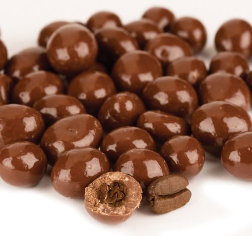 Product Cover Chocolate Covered Coffee Espresso Beans (Regular Chocolate, 1 Lb) Branded and Distributed By Jellybean Foods