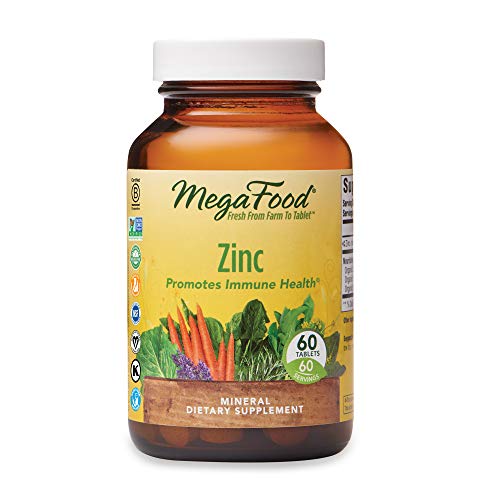 Product Cover MegaFood, Zinc, Immune Health Support, Mineral and Dietary Supplement, Gluten Free, Vegan, 60 Tablets (60 Servings) (FFP)