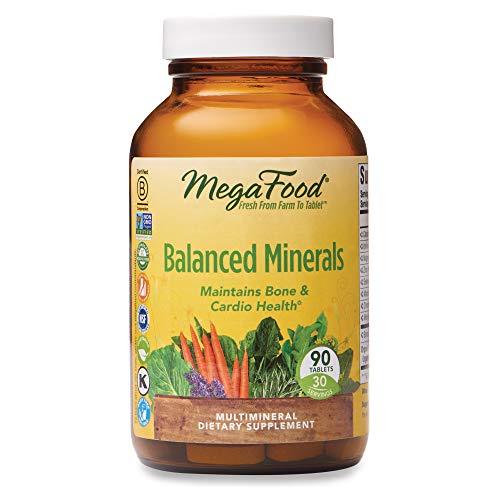 Product Cover MegaFood, Balanced Minerals, Helps Maintain Bone and Cardiovascular Health, Multivitamin Supplement, Gluten Free, Vegetarian, 90 Tablets (30 Servings) (FFP)