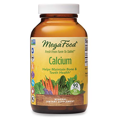 Product Cover MegaFood, Calcium, Supports Healthy Bones and Teeth, Mineral Supplement, Gluten Free, Vegan, 90 Tablets (90 Servings) (FFP)