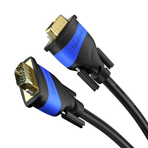 Product Cover KabelDirekt SVGA, VGA Cable Male to Male Computer Monitor Cables (20 Feet) Shielded Copper VGA Video Cable - Connects HDTV's & Graphics Cards - Top Series