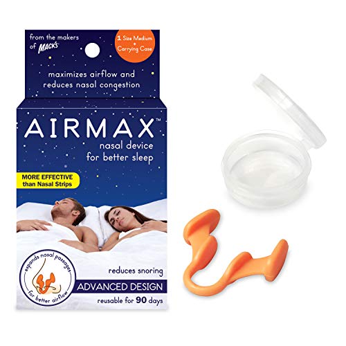 Product Cover Mack's Medium - Orange: Airmax Nasal Dilator For Better Sleep - Natural, Comfortable, Anti Snoring Device, Snoring Solution For Maximum Airflow And Easier Breathing (Medium â€