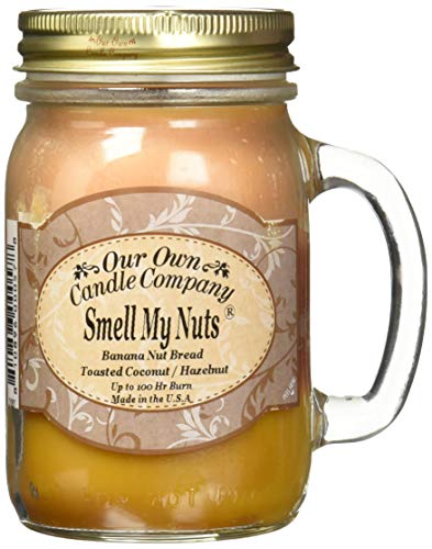 Product Cover Smell My Nuts 13 oz 100 Hrs Burning Time Mason Jar Candle