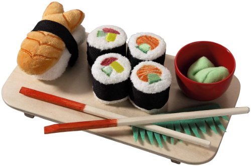 Product Cover HABA Biofino Sushi Soft Play Food 10 Piece Set with Serving Board and Chopsticks