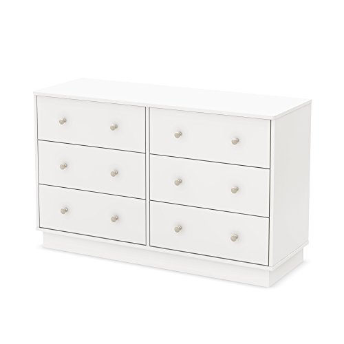 Product Cover South Shore Furniture Litchi Dresser, Pure White