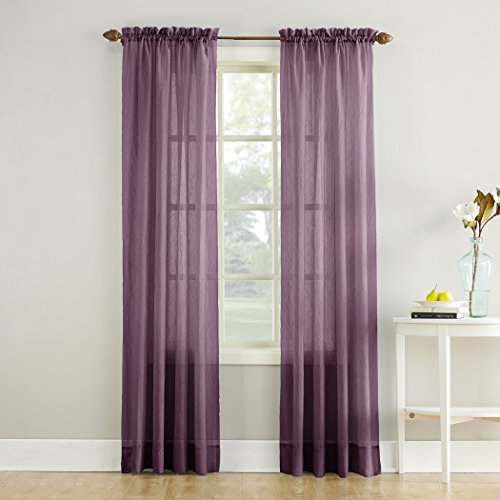 Product Cover No. 918 Erica Crushed Texture Sheer Voile Rod Pocket Curtain Panel, 51