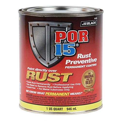 Product Cover POR-15 45404 Rust Preventive Coating Semi-Gloss Black - 1 quart