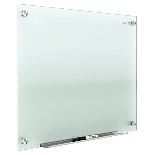 Product Cover Quartet Glass Whiteboard, Non-Magnetic Dry Erase White Board, 4 x 3 feet, Infinity, Frosted Surface (G4836F)