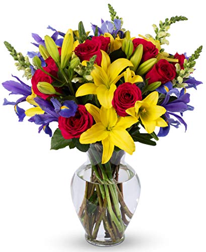 Product Cover Benchmark Bouquets Joyful Wishes, With Vase  (Fresh Cut Flowers)