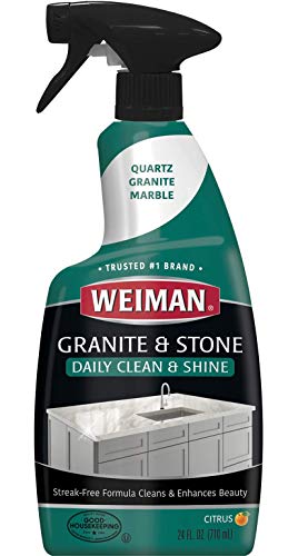 Product Cover Weiman Granite Cleaner and Polish - 24 Fluid Ounces - Enhances Natural Color in Granite, Quartz, Stone, and Marble