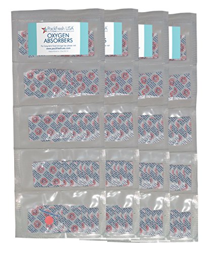 Product Cover 100cc Oxygen Absorber Compartment Packs (200, in 20 Compartments) with PackFreshUSA LTFS Guide