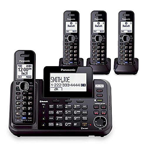 Product Cover Panasonic KX-TG9542B + (2) KX-TGA950B Dect 6.0 2-Line Cordless Phone w/ Link-to-Cell & 2-Handsets + 2-Pack 2 Line Handset For KX-TG954X