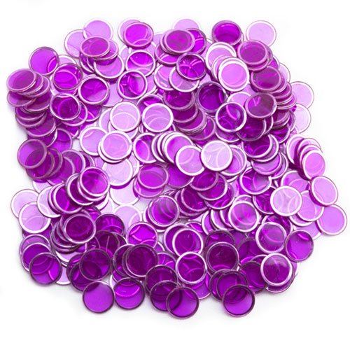 Product Cover Magnetic Bingo Chips - 300 Pack (Purple)
