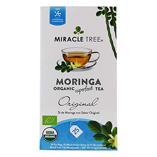 Product Cover Miracle Tree - Organic Moringa Superfood Tea, 25 Individually Sealed Tea Bags, Original