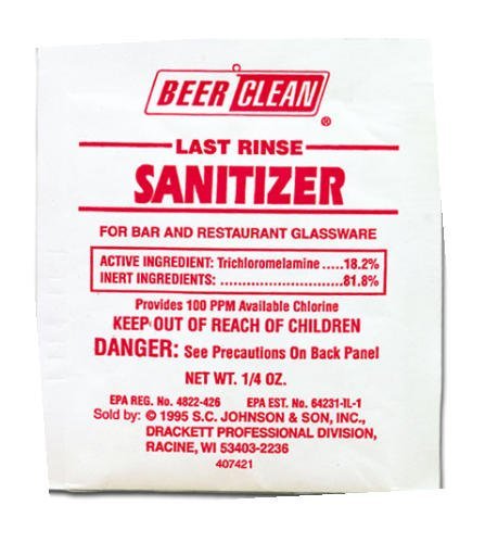 Product Cover Diversey 90223 Beer Clean Last Rinse Sanitizer, 0.25 oz. Packet (Case of 100)