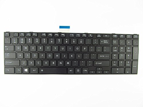 Product Cover Abakoo New Keyboard for Toshiba Satellite MP-11B53US-930W C850 C855 C870 C875 L850 L855 L870 L875 Black US Laptop