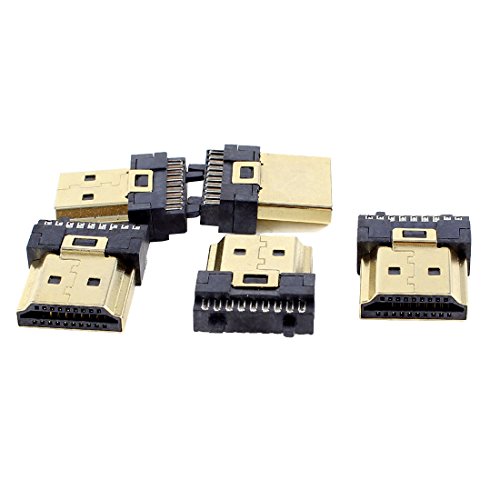 Product Cover uxcell Male 19 Pins Connector a Type Solder Termination Repair Replace Kit 5 Pcs