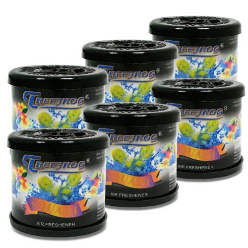 Product Cover Pack of 6 TreeFrog Gel-Typed Automotive Cup-Holder Air Freshener (Squash Scented)
