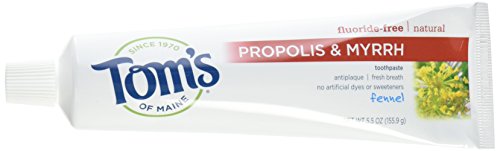 Product Cover Toms of Maine Toothpaste Fennel Propolis Myrrh,5.5 Ounce (Pack of 4)