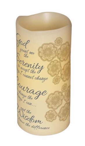 Product Cover Carson - Inspirational Decorative Serenity Prayer Flameless Led Candle