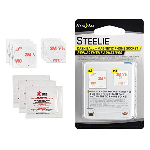 Product Cover Nite Ize Original Steelie Dash Mount Replacement Adhesive Kit - Adhesives for Steelie Magnetic Phone Mounting System