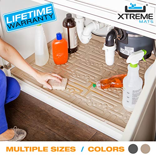 Product Cover Xtreme Mats Under Sink Kitchen Cabinet Mat, 33 5/8 x 21 7/8, Beige