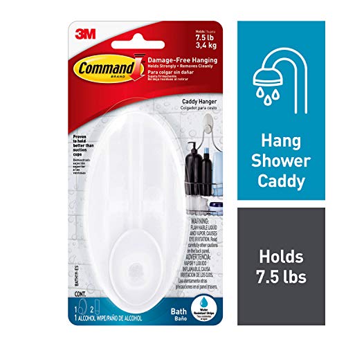 Product Cover Command BATH19-ES Caddy Hanger, 7.5-Pound Capacity, 7.5 lb, Frosted