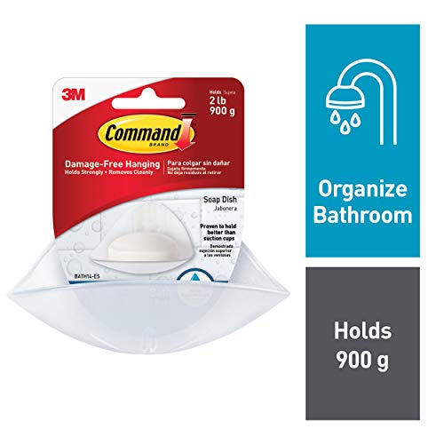 Product Cover Command BATH-14 B00HCQP7US Soap Dish, 2-Pack, 2, Clear Frosted