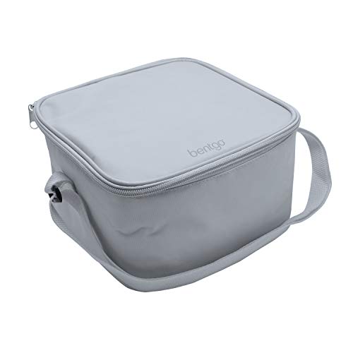 Product Cover Bentgo Bag (Gray) - Insulated Lunch Bag Keeps Food Cold On The Go - Fits The Classic Lunch Box, Cup, Sauce Dippers and an Ice Pack - Also Works for Other Food Storage Containers